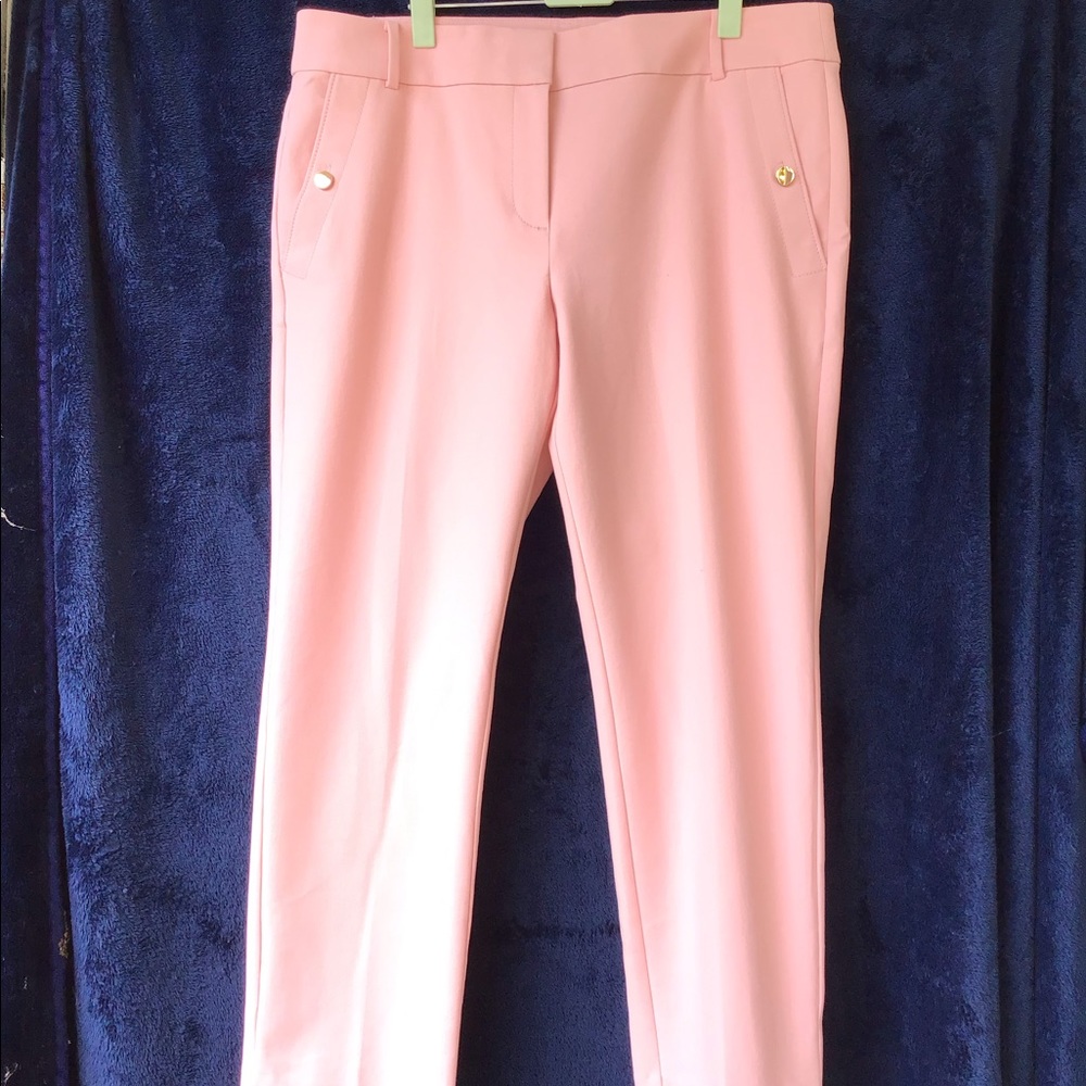 Loft crop Marisa pink pant. Size 12